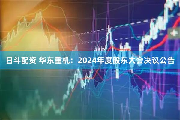 日斗配资 华东重机：2024年度股东大会决议公告